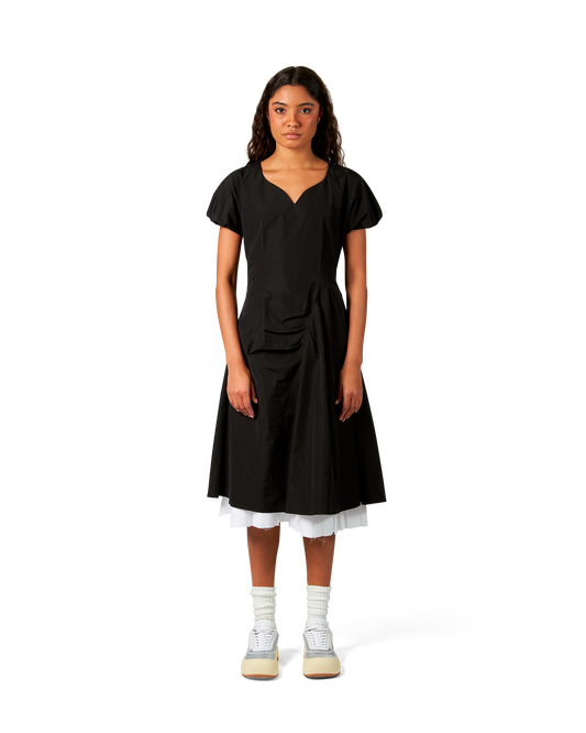 Woman's Black Dress with a Sweetheart Neckline