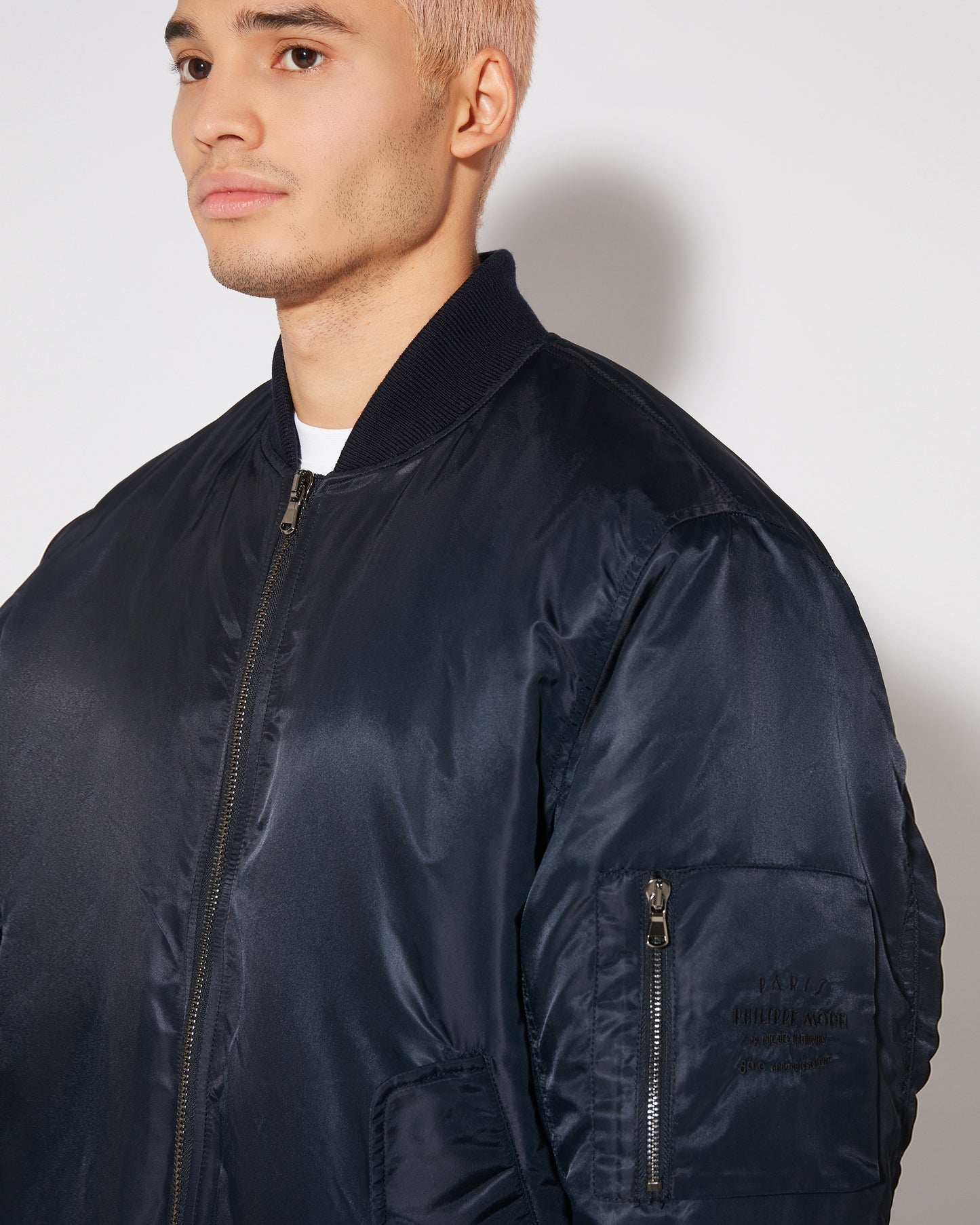 Giacca bomber Gustave da Uomo Blu in Jersey