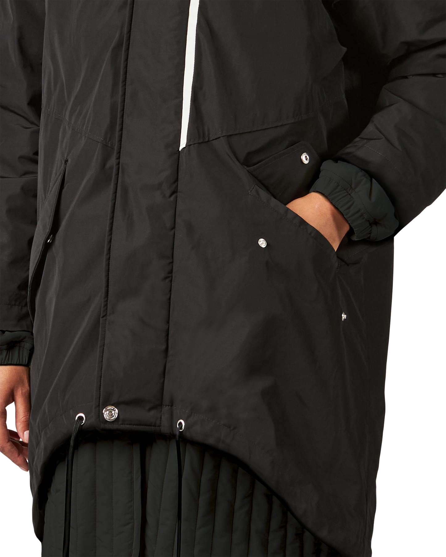 Women's Black Long Parka