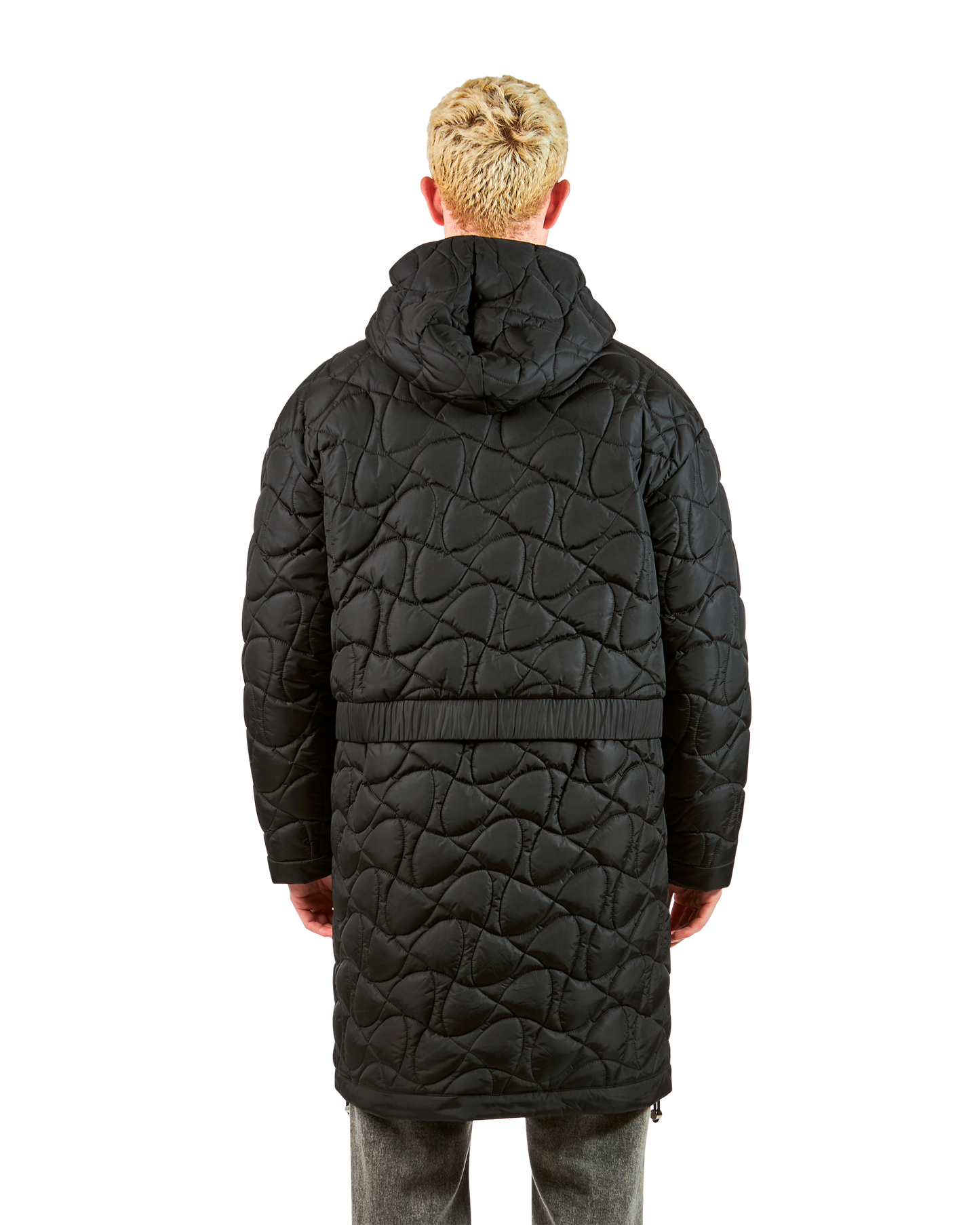 Parka Lungo Nero da Uomo