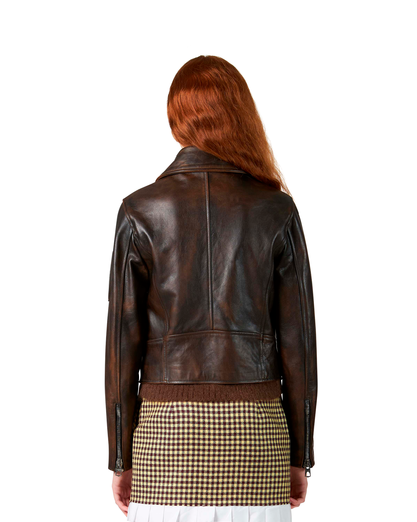 Women's Brown Biker Jacket