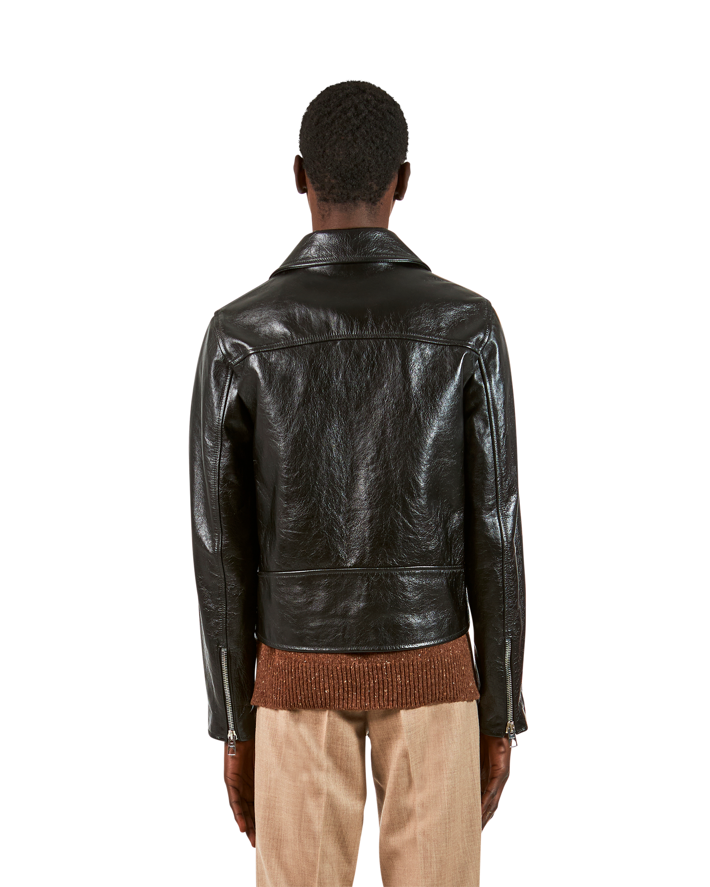 Biker Jacket Nera da Uomo