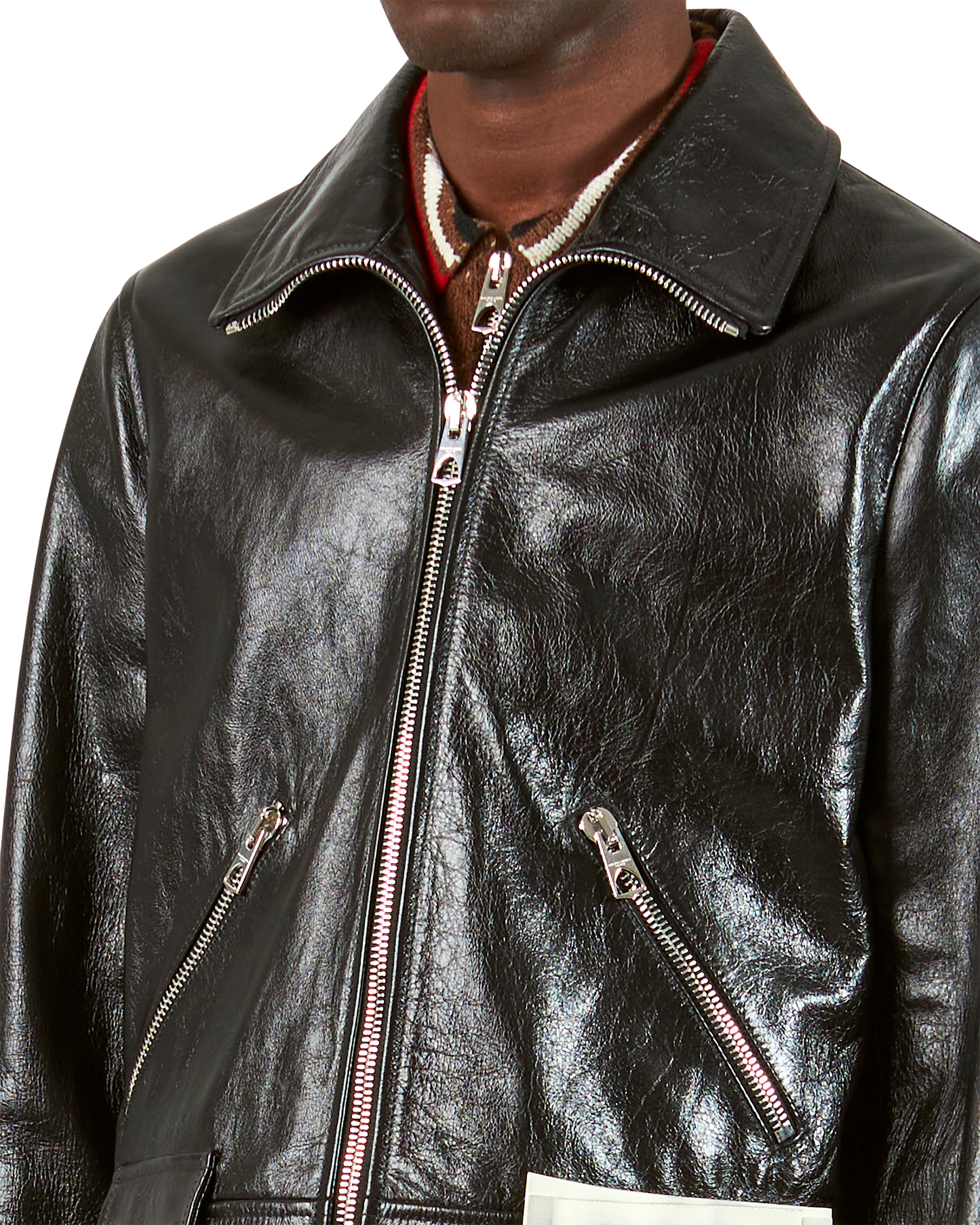 Biker Jacket Nera da Uomo