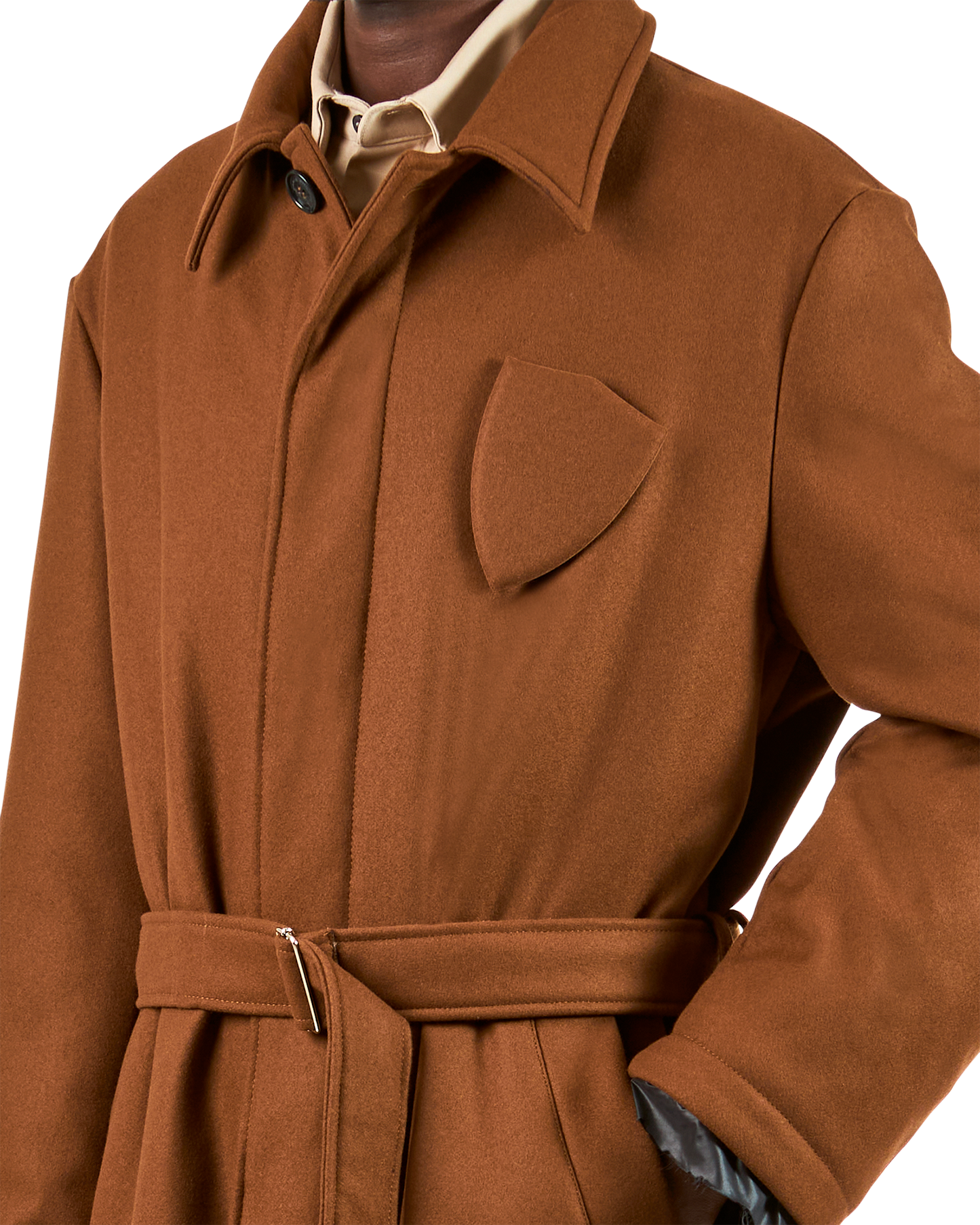 Trench Cognac da Uomo