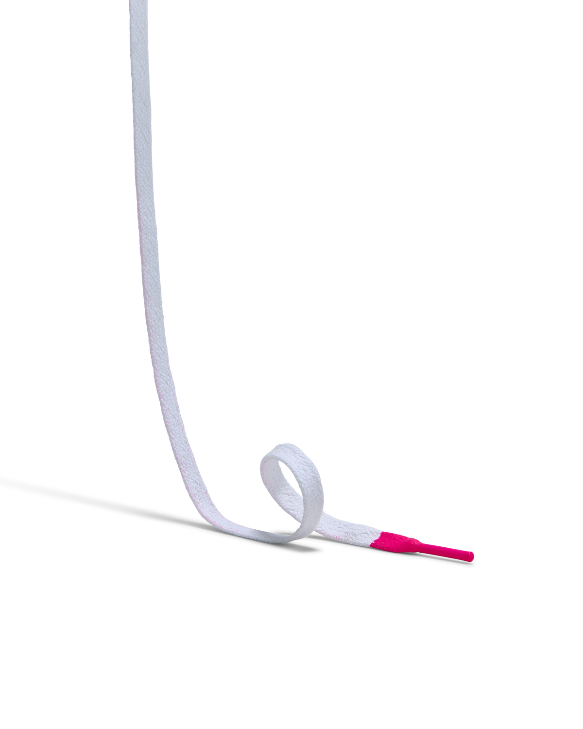 Schnürsenkel für Damen aus Baumwolle, Weiß Neonfuchsia