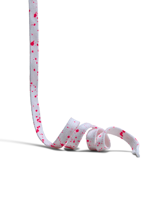 Lacci Donna in Cotone, Bianco Fucsia
