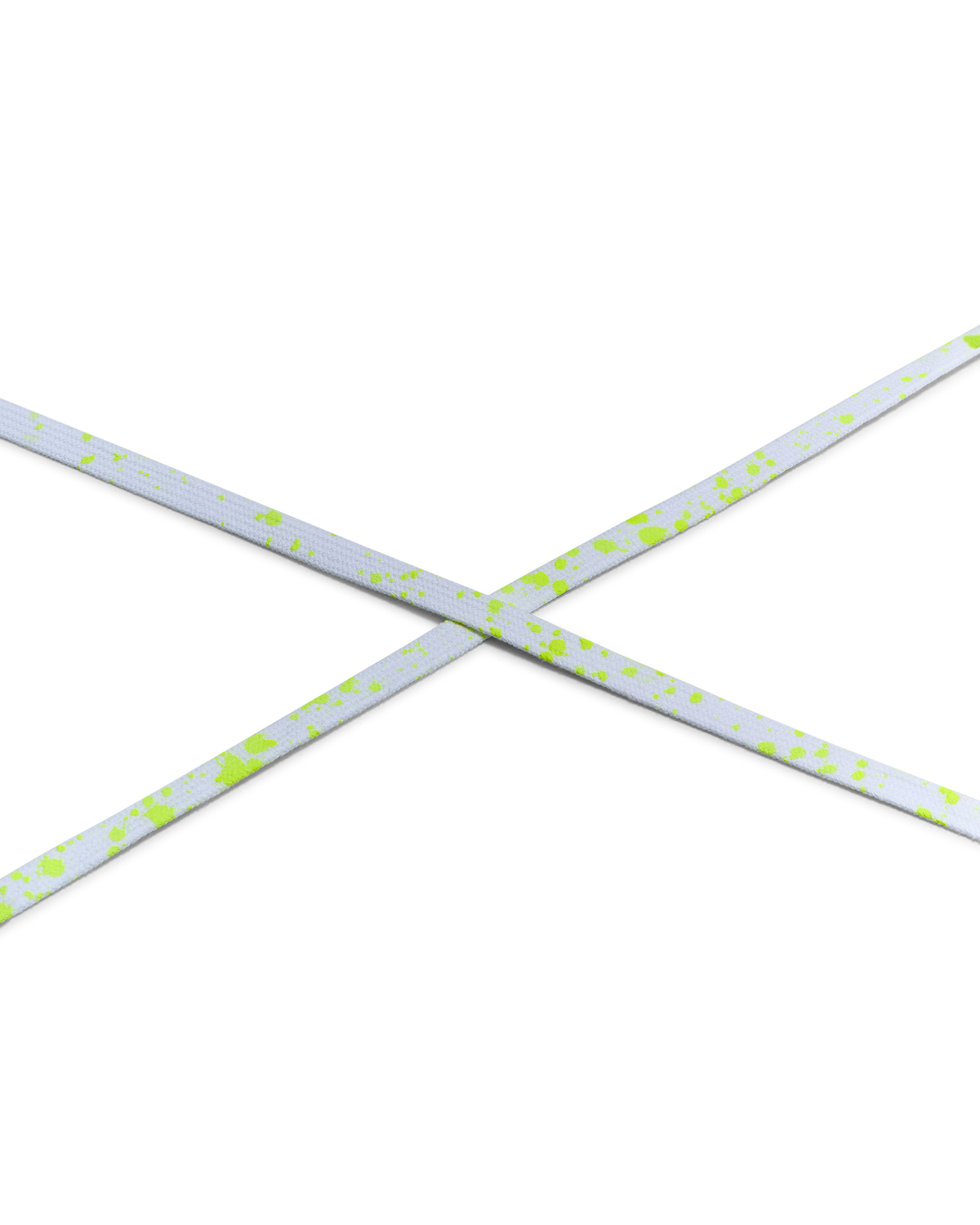 Lacets Homme en Coton, Blanc Jaune Fluo