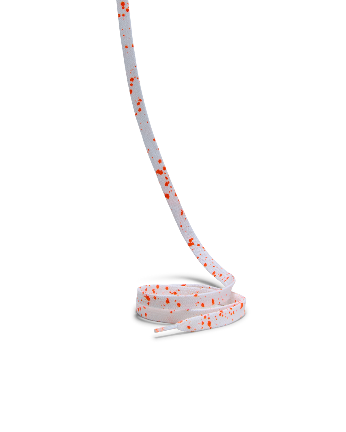 Lacci Uomo in Cotone, Bianco Arancione Fluo