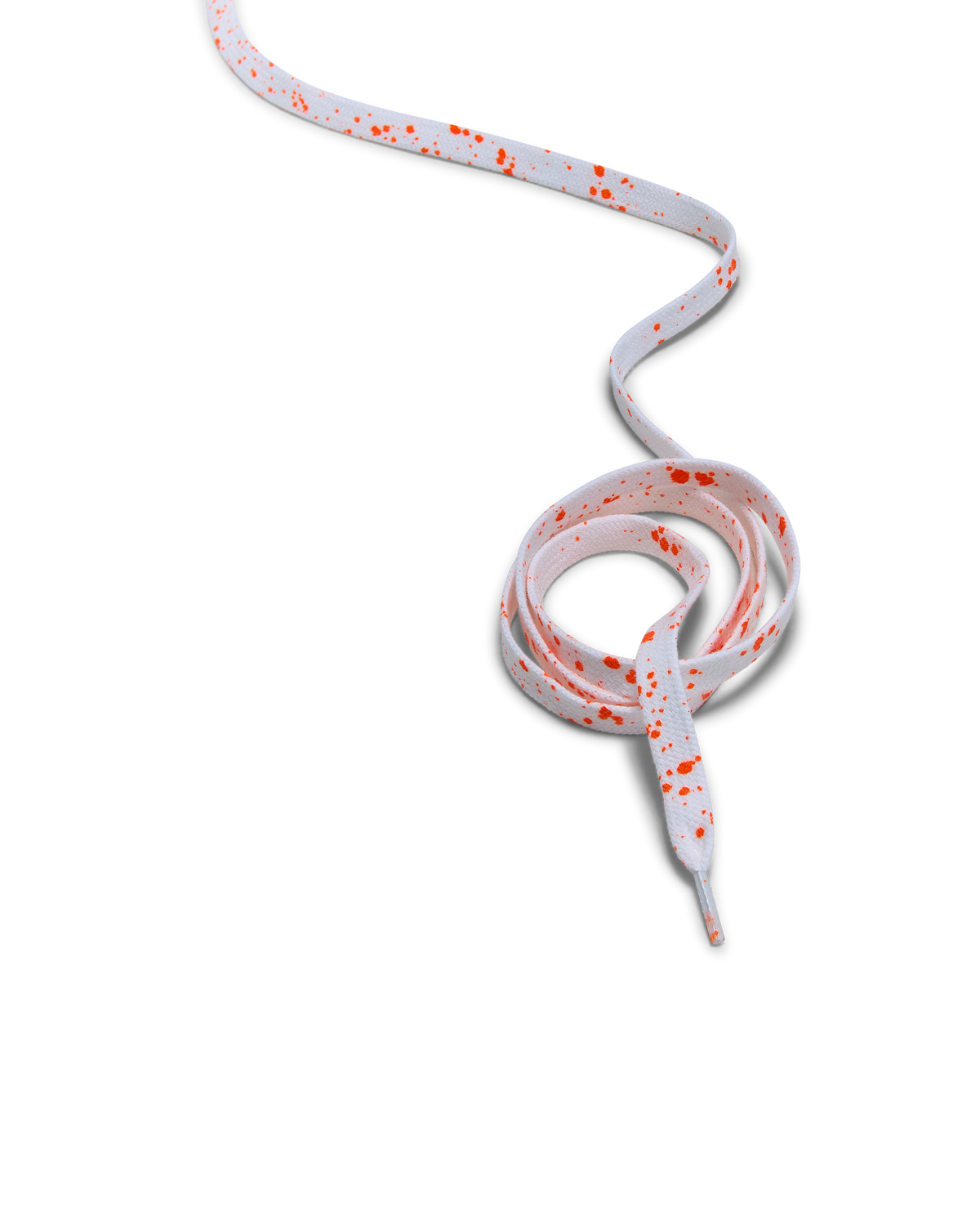 Lacci Uomo in Cotone, Bianco Arancione Fluo