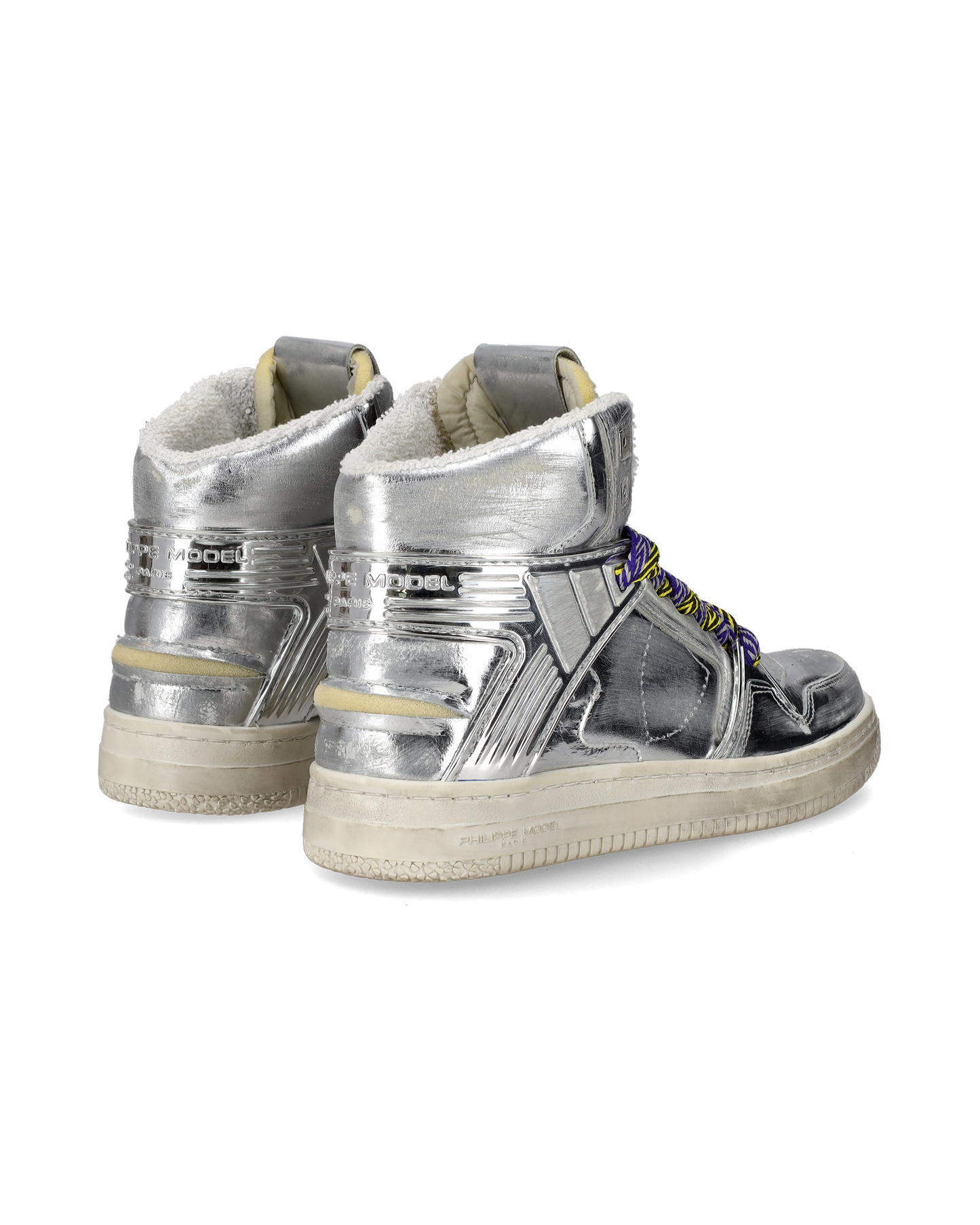 Sneakers Alte La Grande da Donna Argento in Pelle Metal