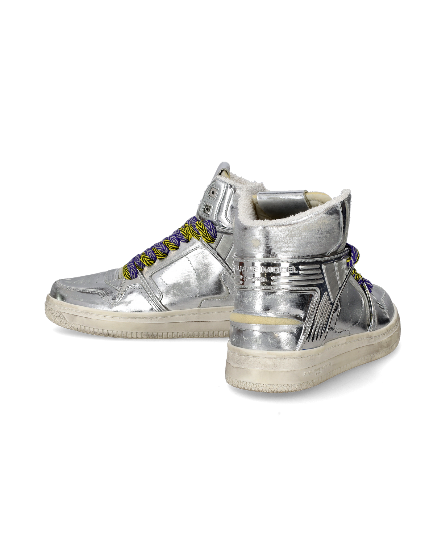 Sneakers Alte La Grande da Donna Argento in Pelle Metal