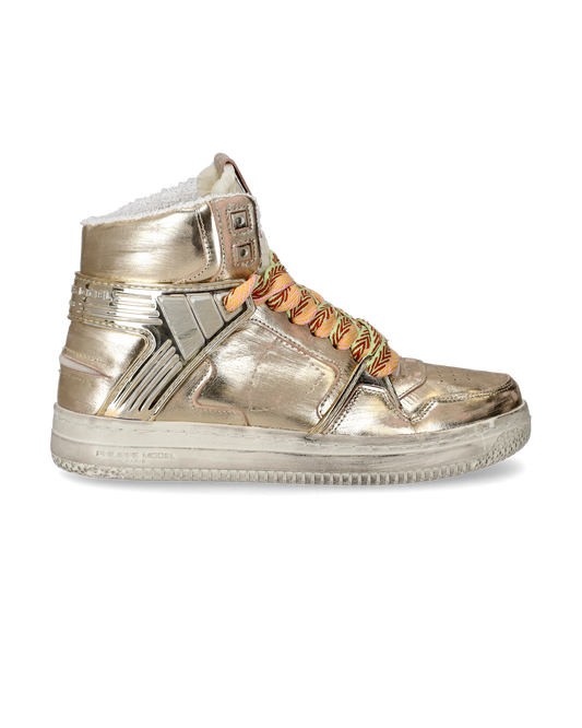 Sneakers Alte La Grande da Donna Platinium in Pelle Metal