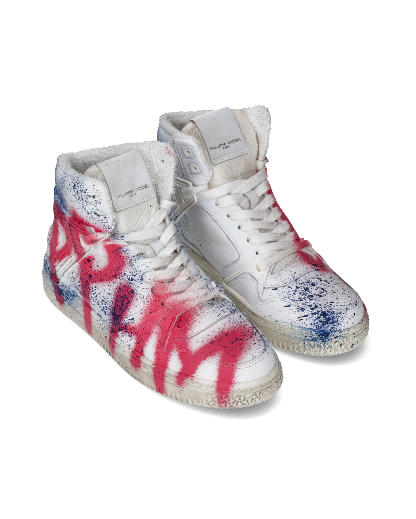 Sneaker mid La Grande donna - bianco, blu e rosso