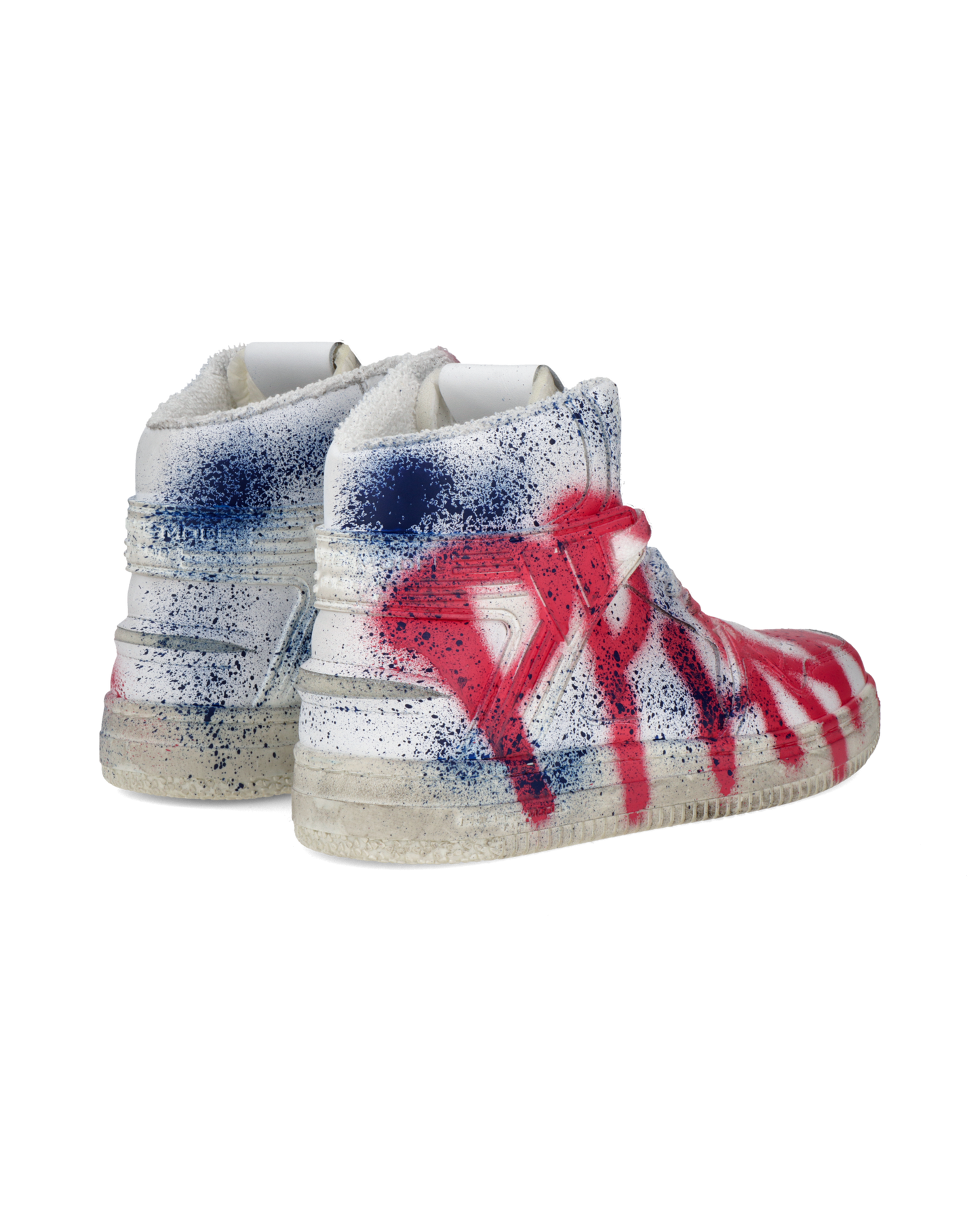 Sneaker mid La Grande donna - bianco, blu e rosso