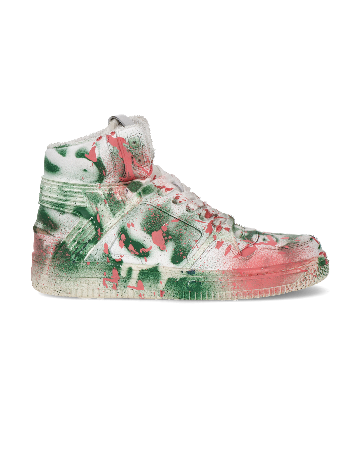 Sneaker mid La Grande donna - bianco, verde e rosa