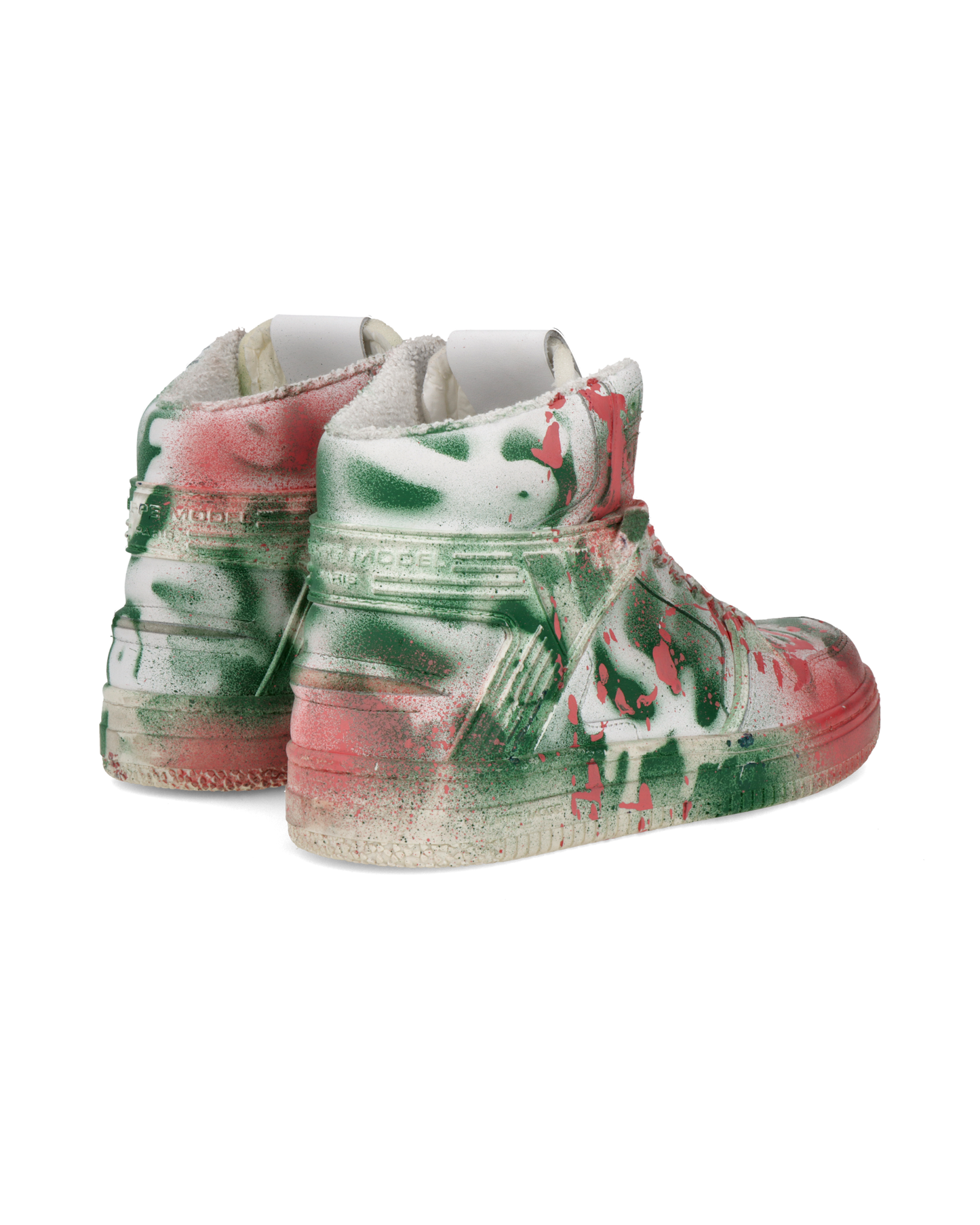 Sneaker mid La Grande donna - bianco, verde e rosa