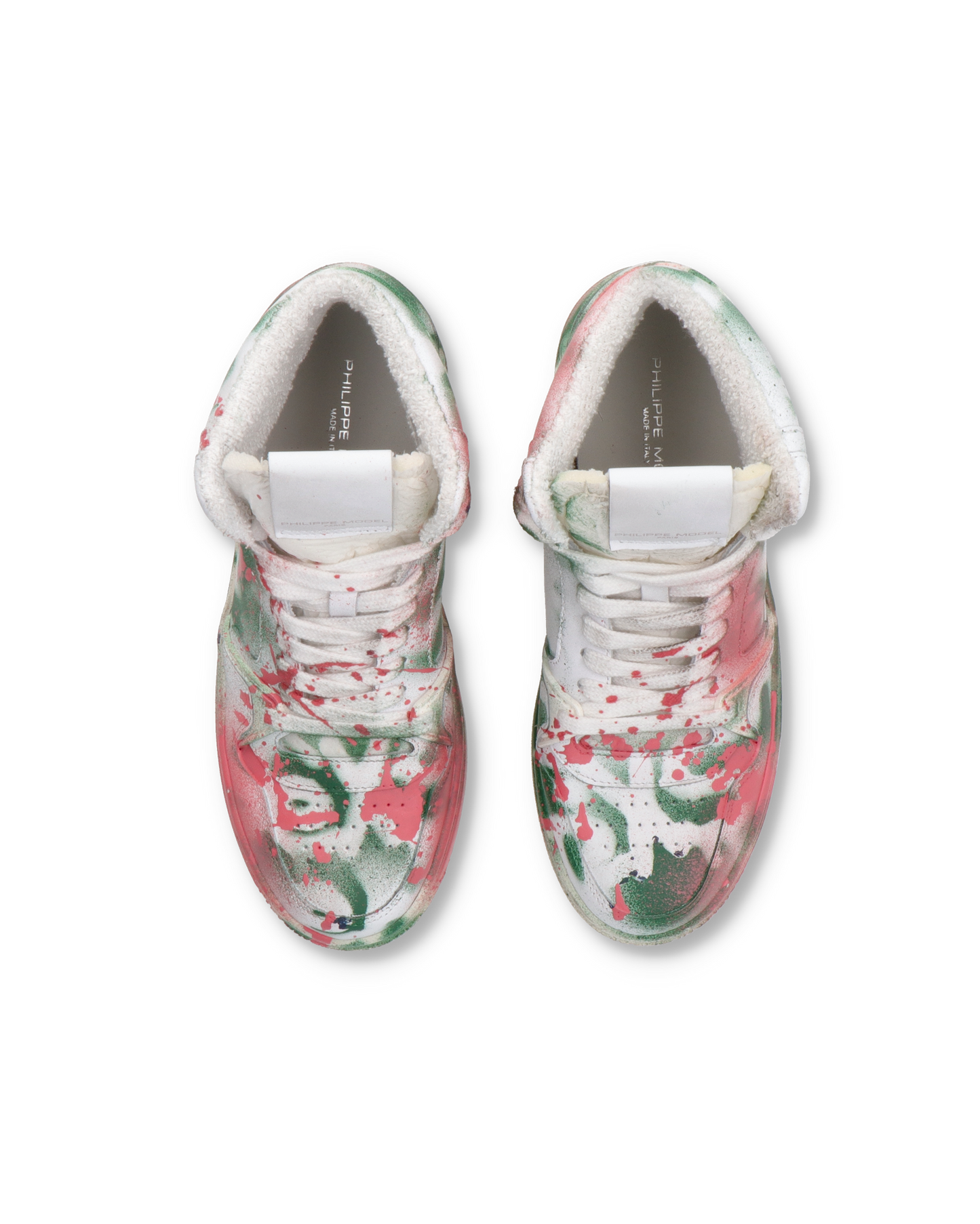 Sneaker mid La Grande donna - bianco, verde e rosa