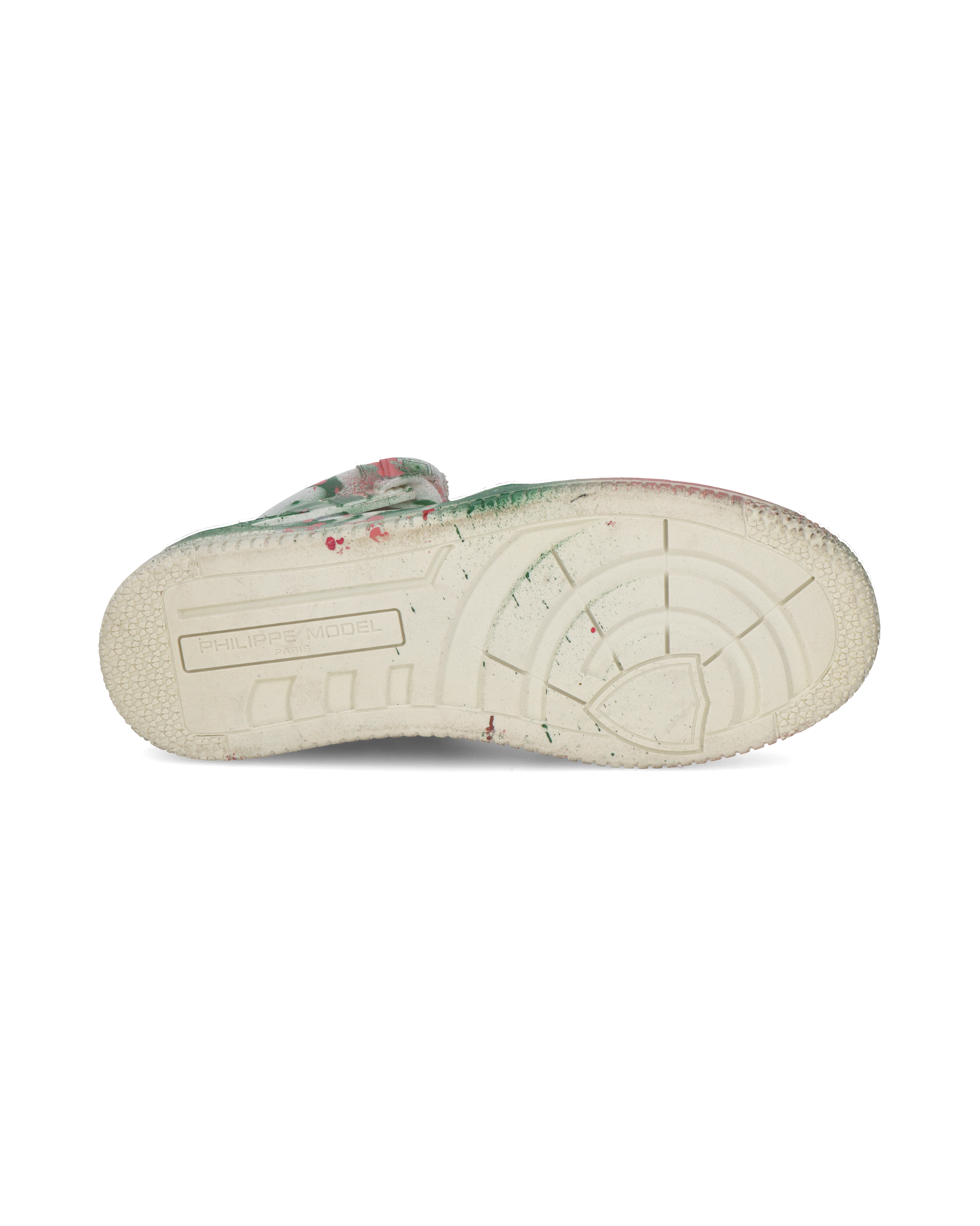 Sneaker mid La Grande donna - bianco, verde e rosa