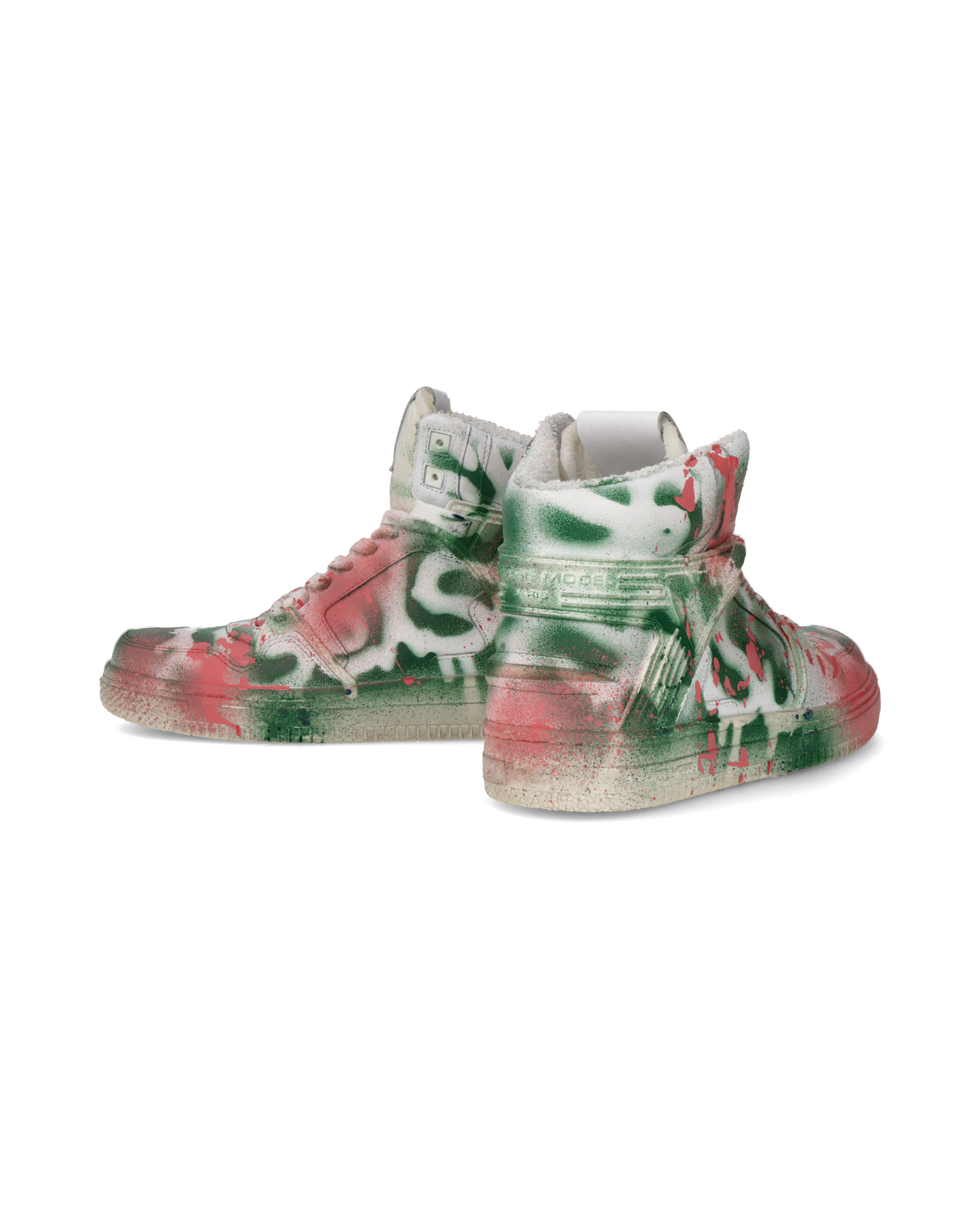 Sneaker mid La Grande donna - bianco, verde e rosa