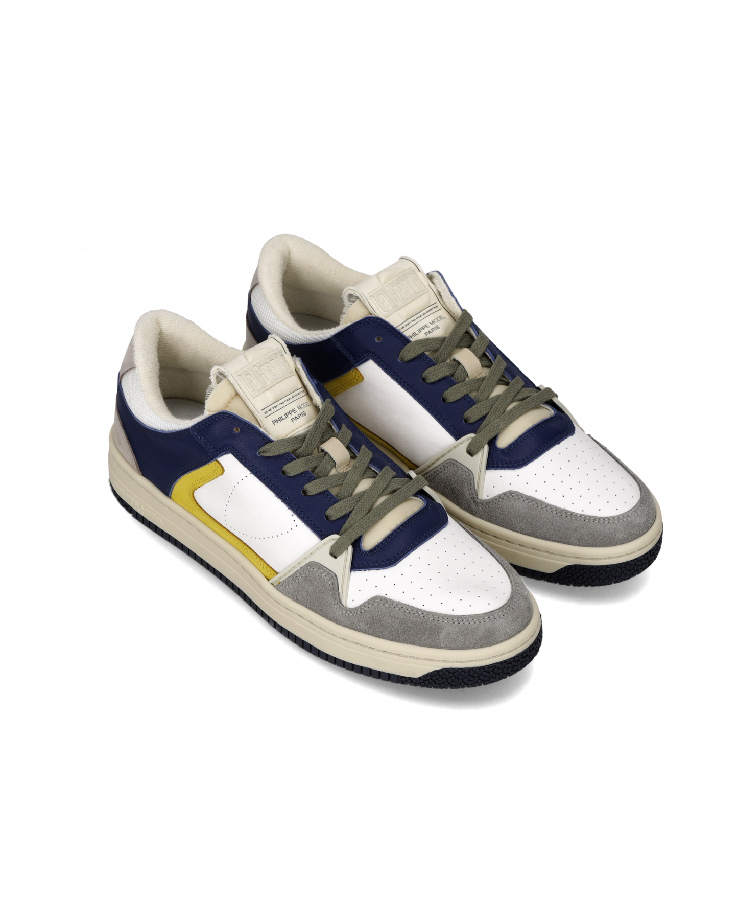 Sneakers La Grande Uomo, Bianco Blu Giallo
