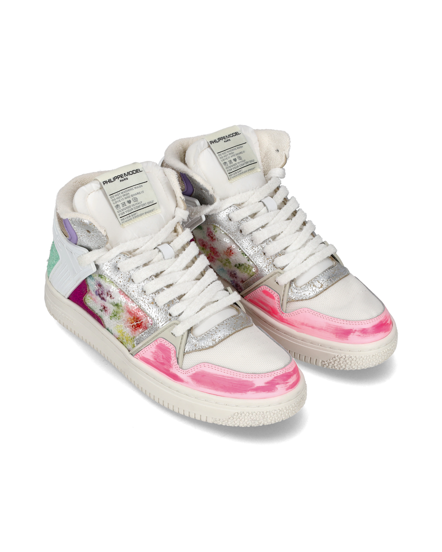 Sneaker mid La Grande donna - bianco e fucsia