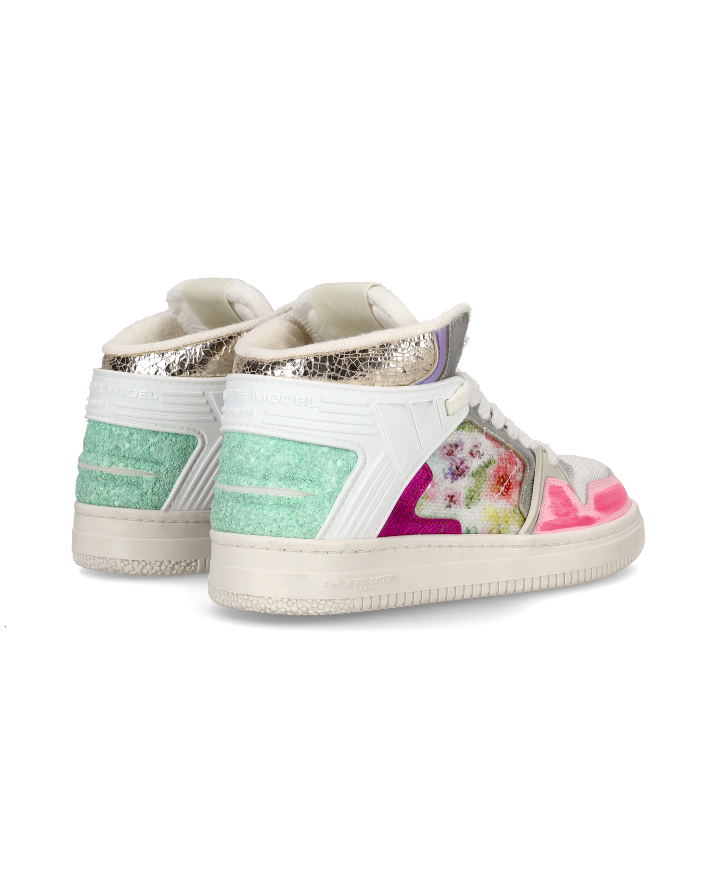 Sneaker mid La Grande donna - bianco e fucsia