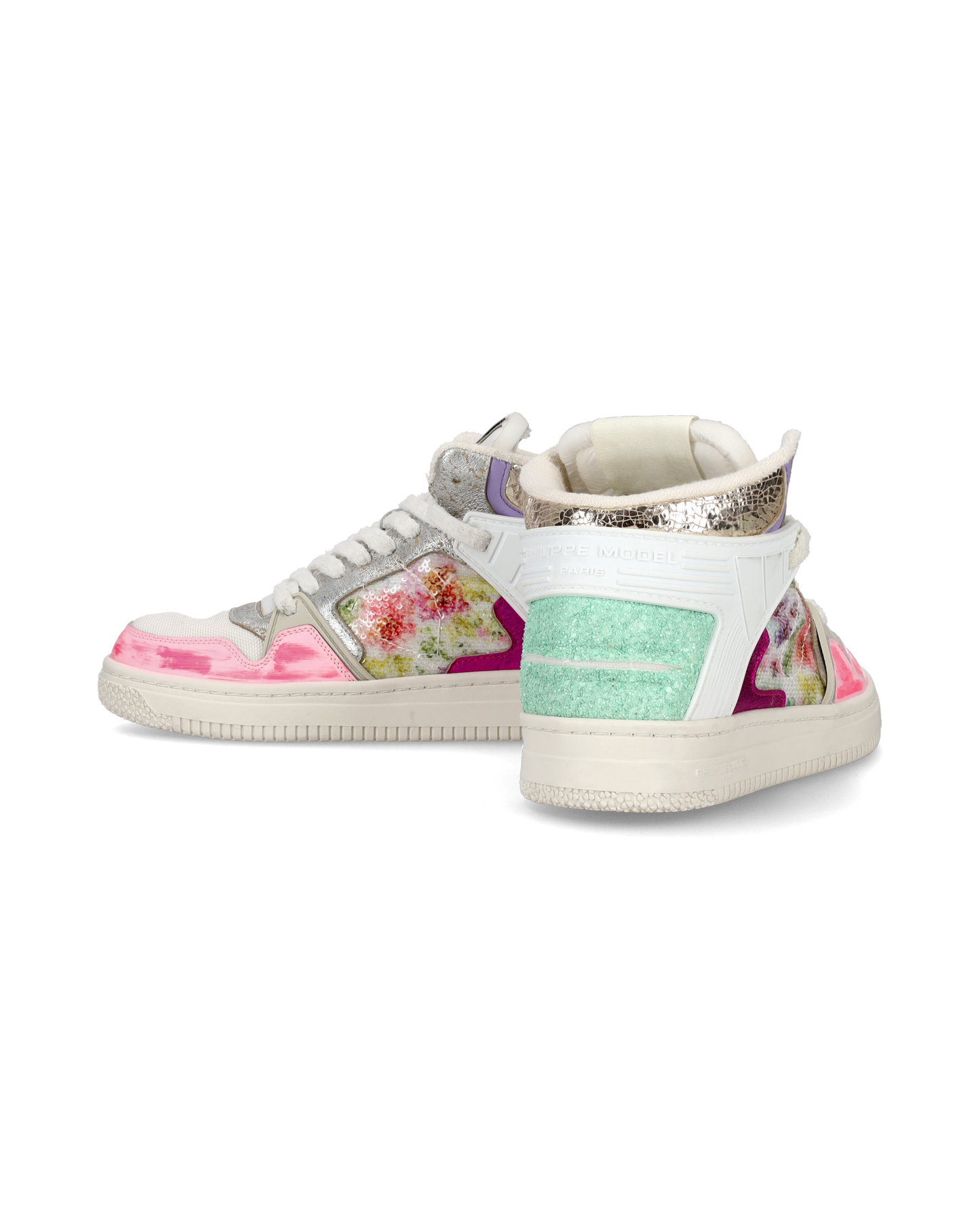 Sneaker mid La Grande donna - bianco e fucsia