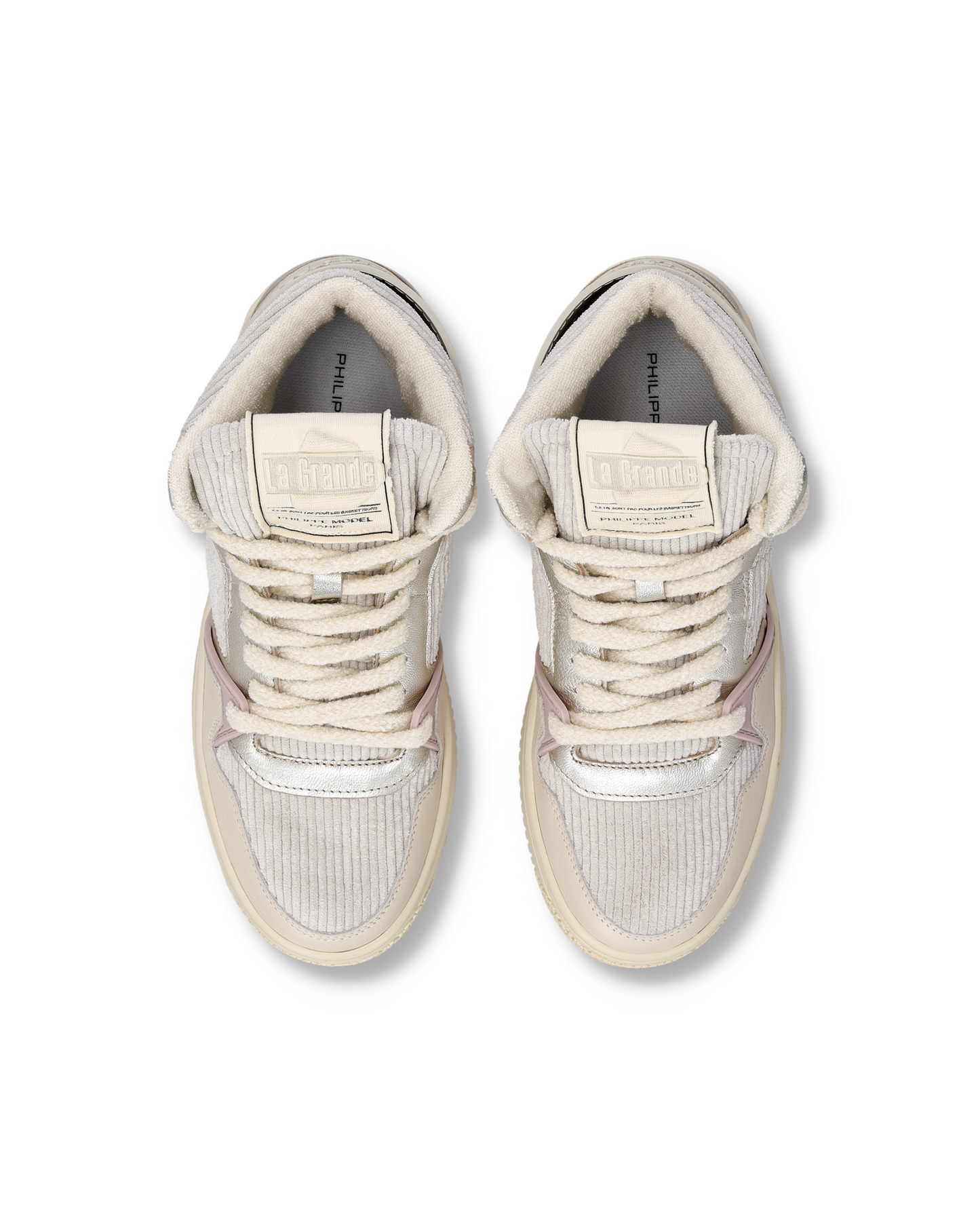 Damessneakers La Grande, Boterwit Roze