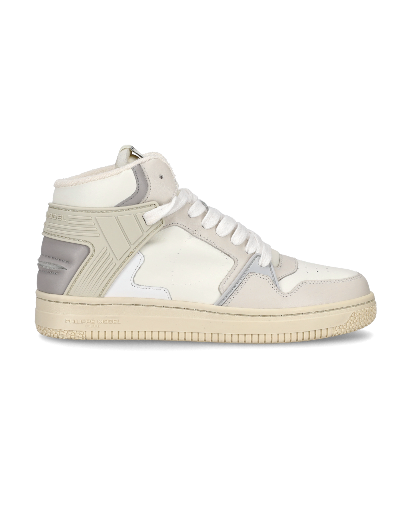 Sneaker mid La Grande donna - burro e grigio