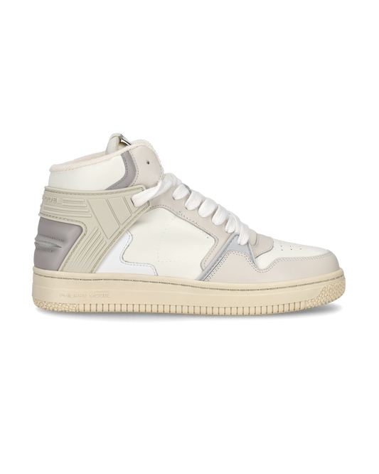 Sneaker mid La Grande donna - burro e grigio