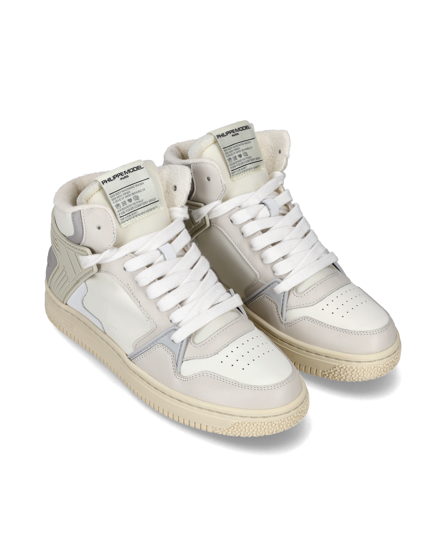 Sneaker mid La Grande donna - burro e grigio