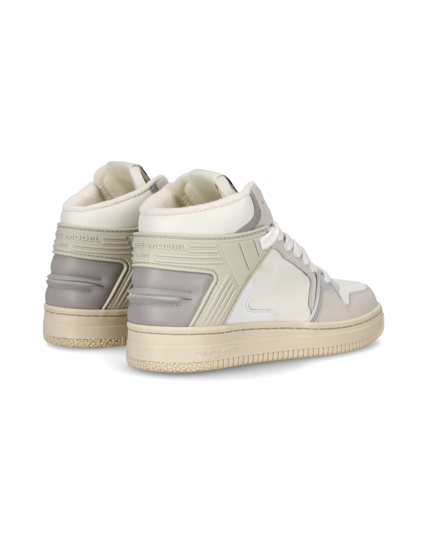 Sneaker mid La Grande donna - burro e grigio