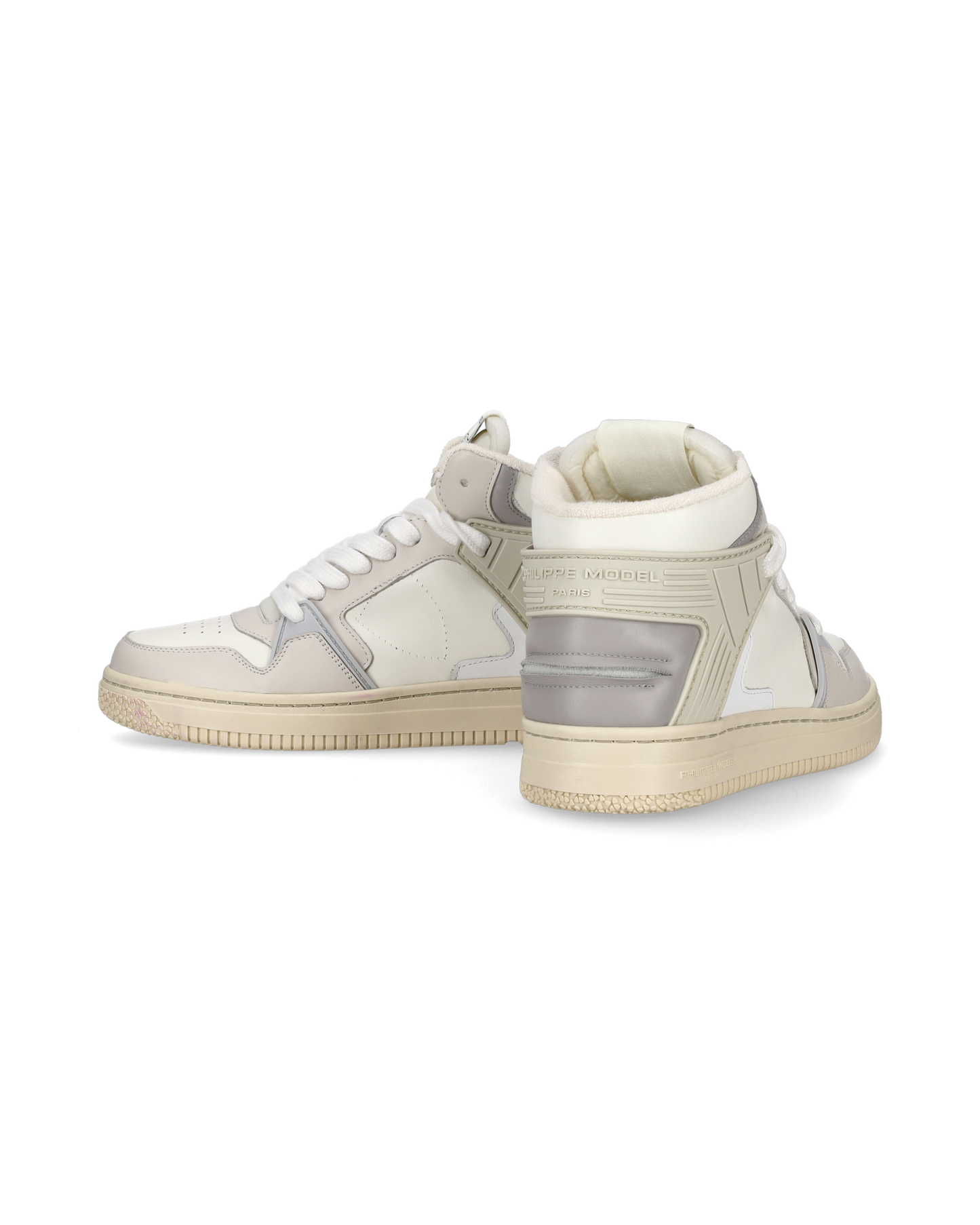 Sneaker mid La Grande donna - burro e grigio