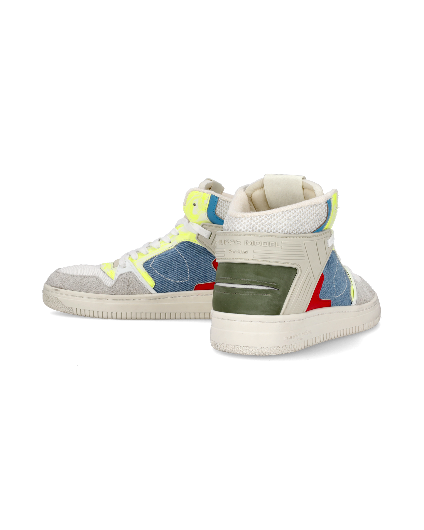 Sneaker mid La Grande uomo - bianco e azzurro