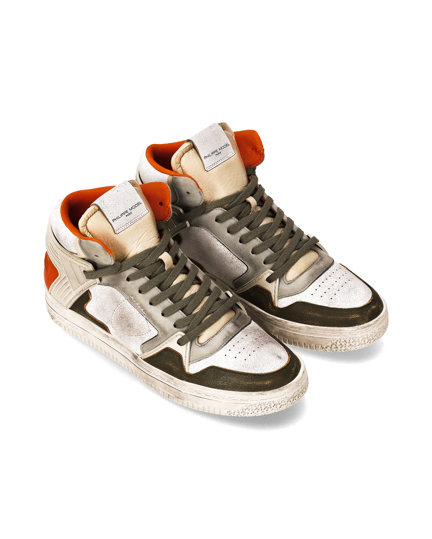 Sneaker La Grande Uomo, Bianco e Arancione