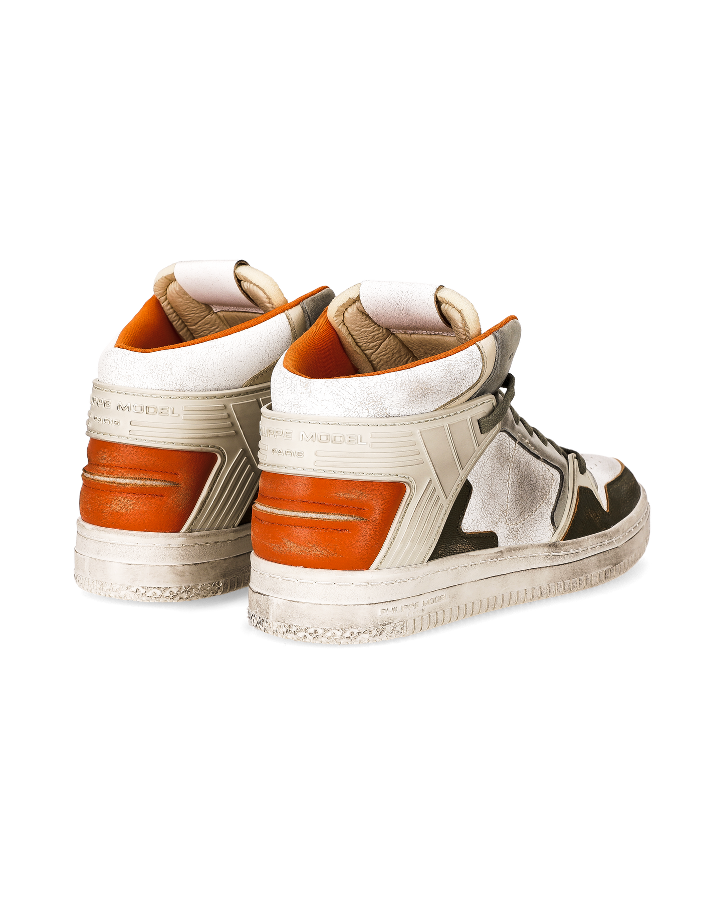 Sneaker La Grande Uomo, Bianco e Arancione
