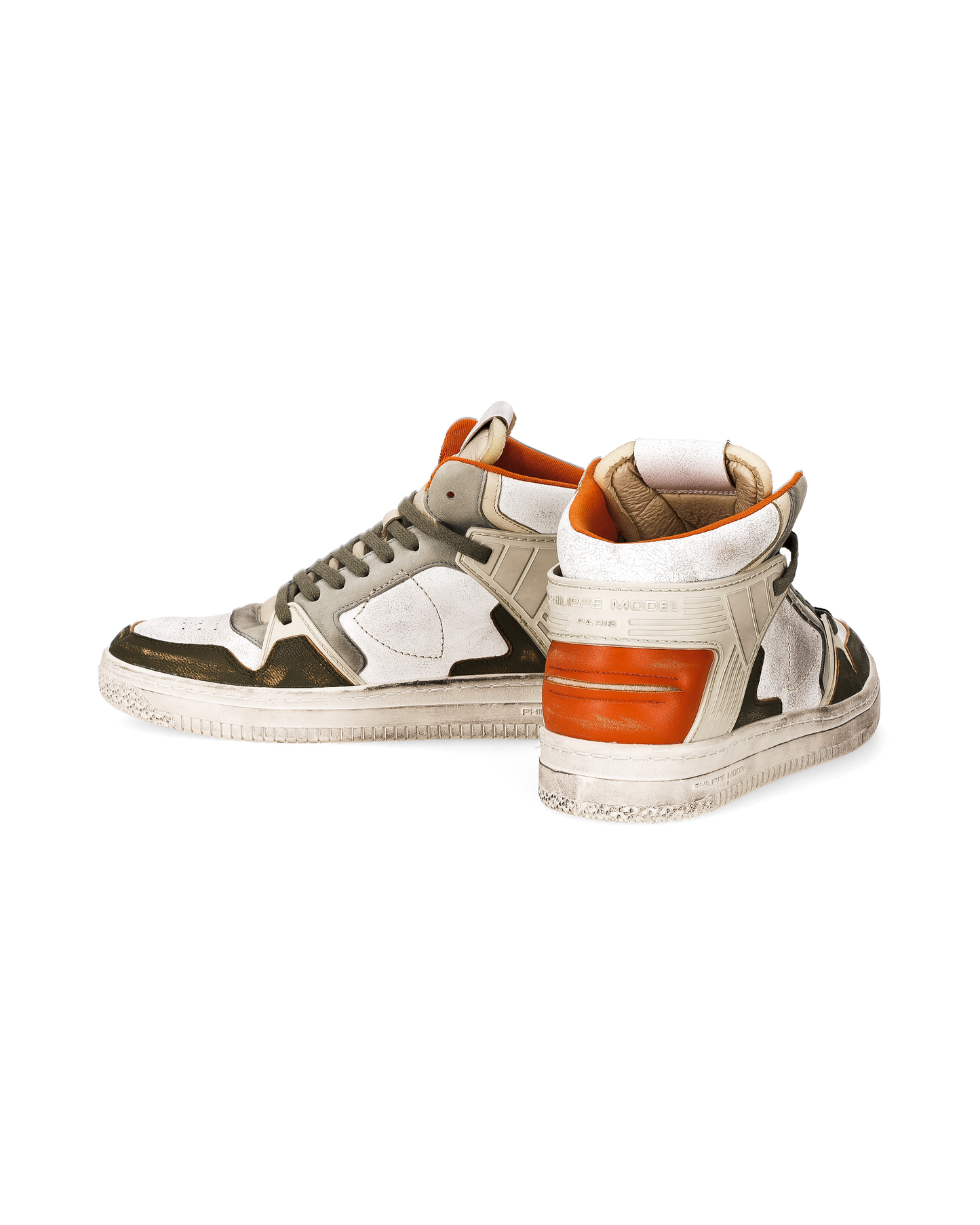 Sneaker La Grande Uomo, Bianco e Arancione