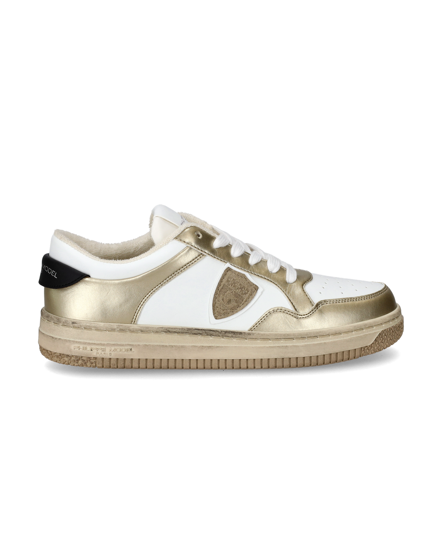 Sneaker basse Lyon donna - bianco e oro