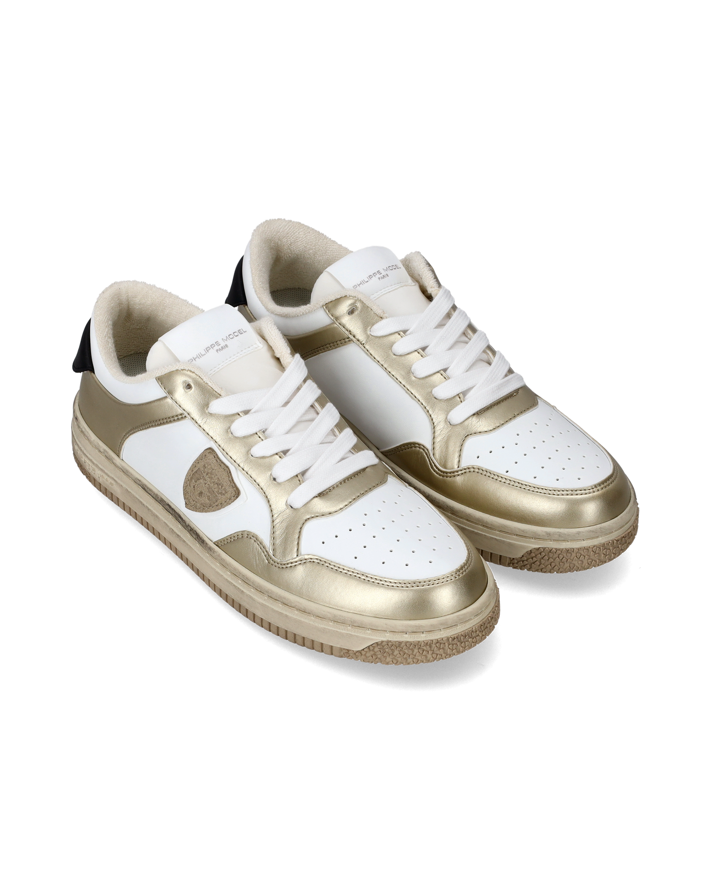 Sneaker basse Lyon donna - bianco e oro