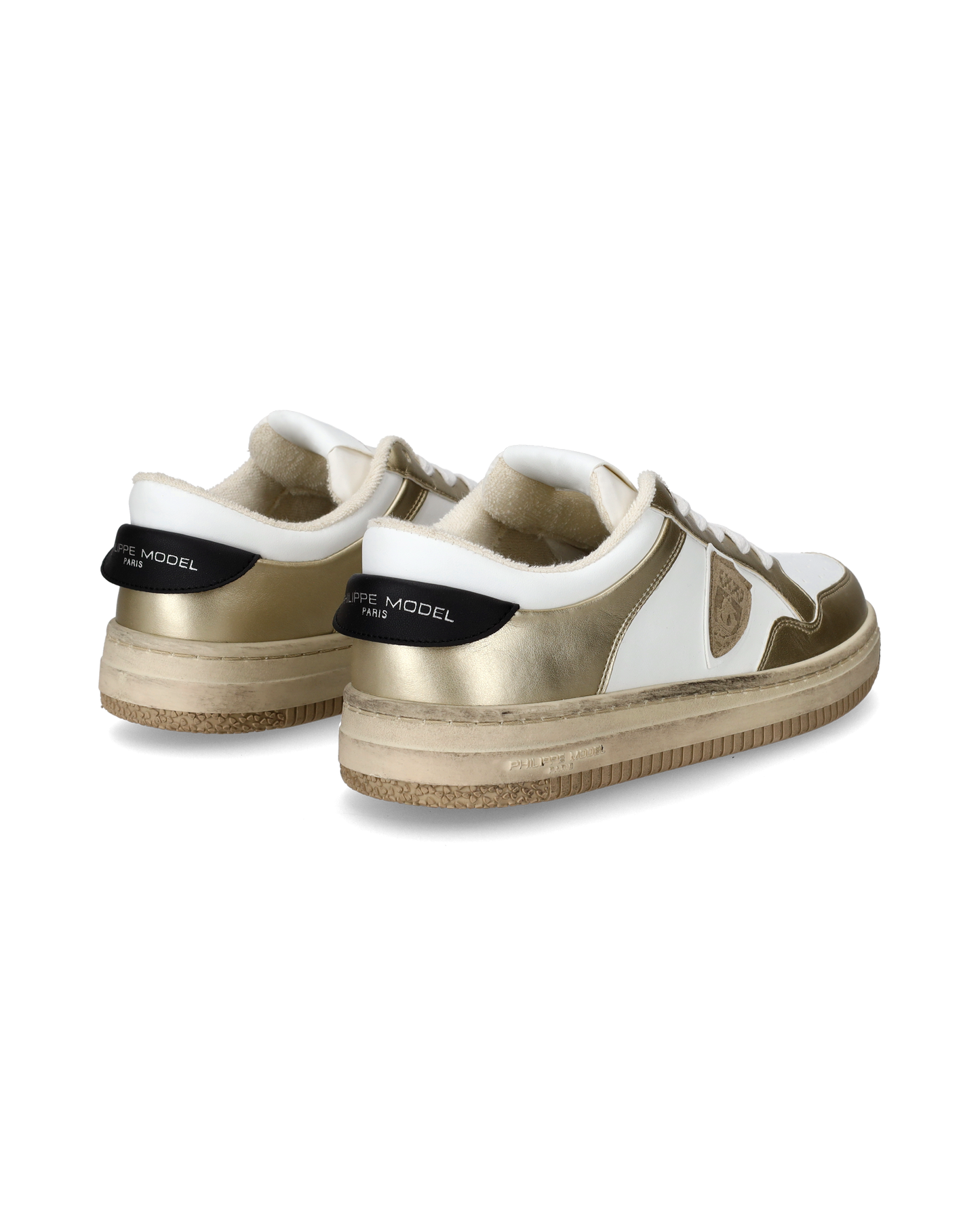 Sneaker basse Lyon donna - bianco e oro