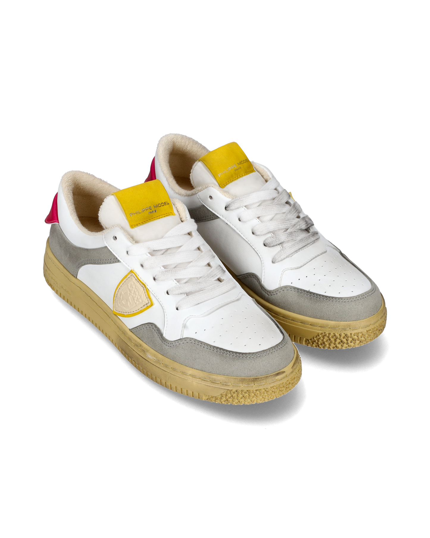 Sneakers Lyon Tennis Women White Fuchsia Yellow