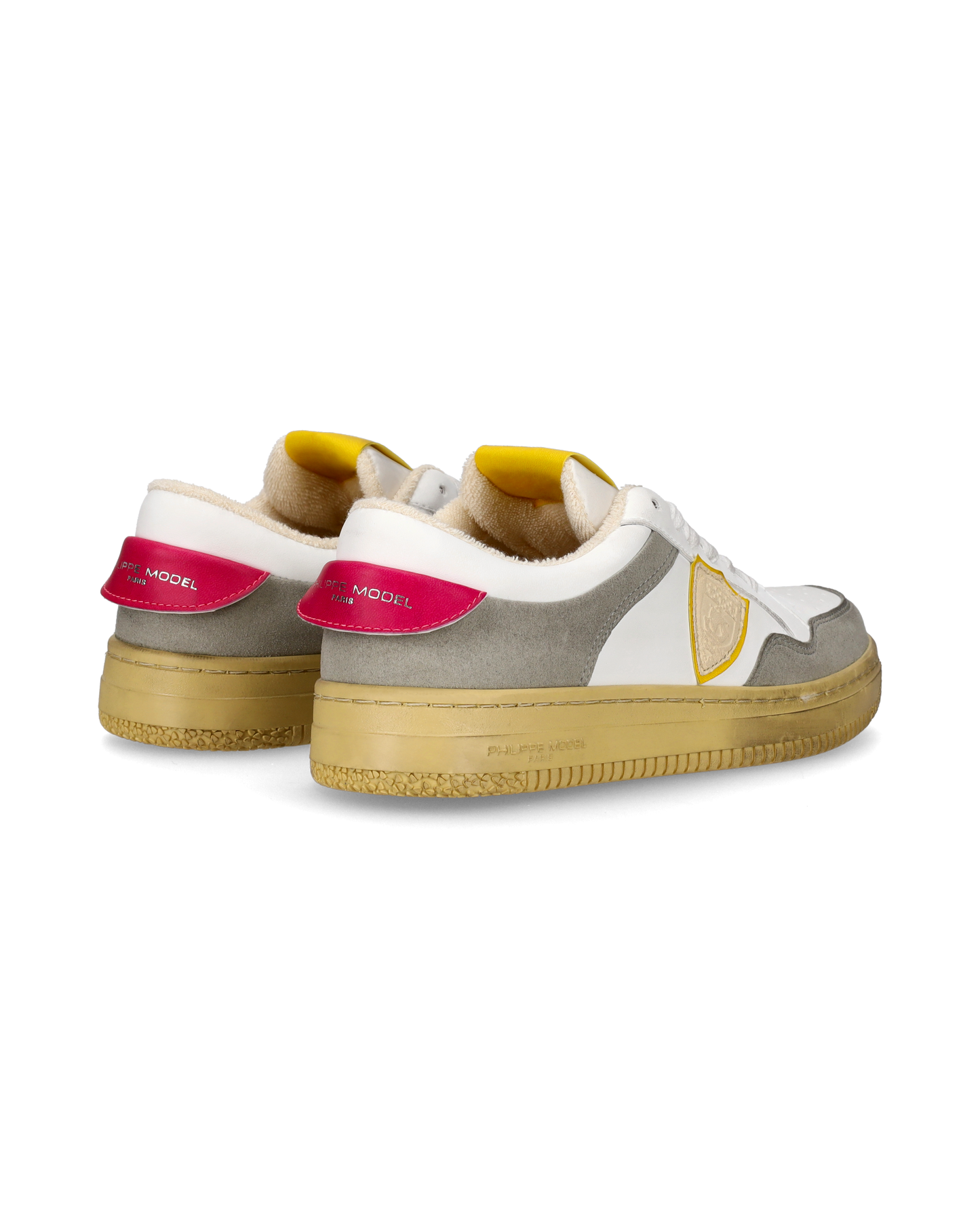 Sneakers Lyon Tennis Women White Fuchsia Yellow