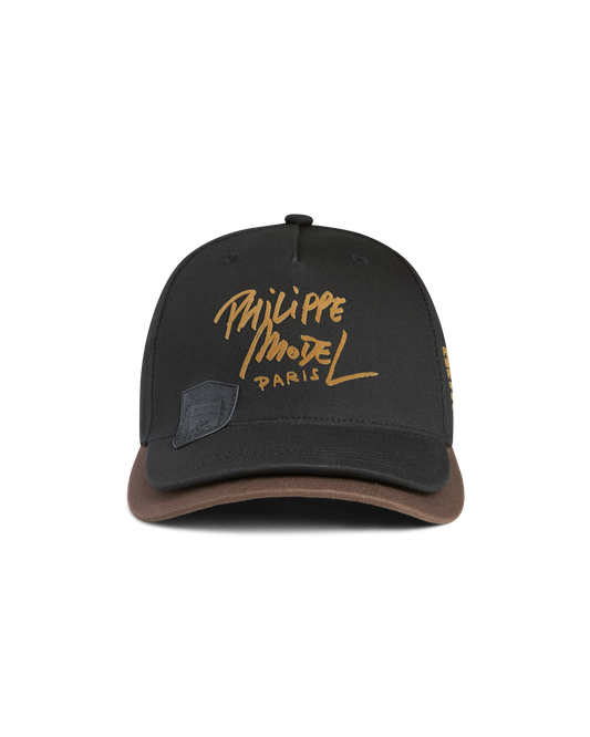 Cappellino Doppia Visiera, Nero Marrone