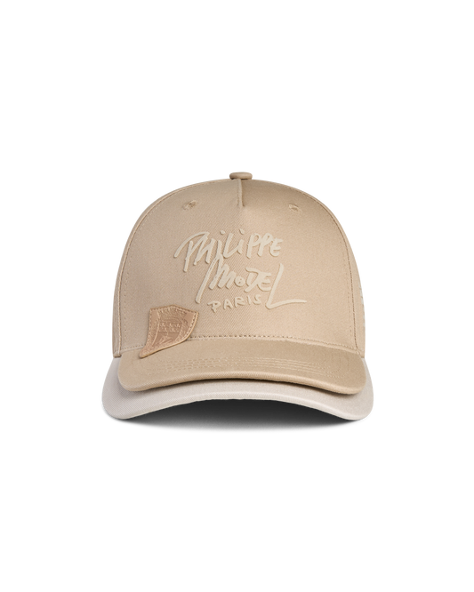Cappellino Doppia Visiera, Sabbia Beige