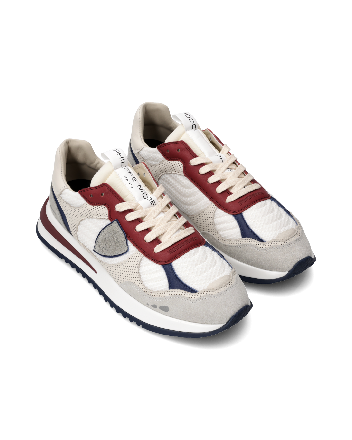 Baskets Olympique Running Homme, Blanc et Bordeaux