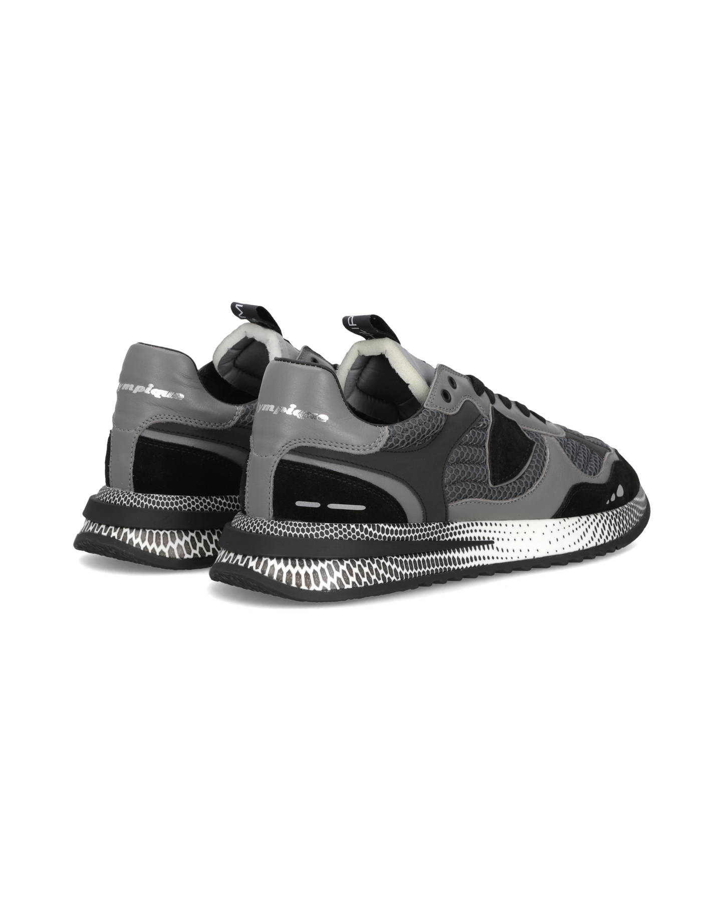 Sneakers Olympique Uomo, Nero Grigio