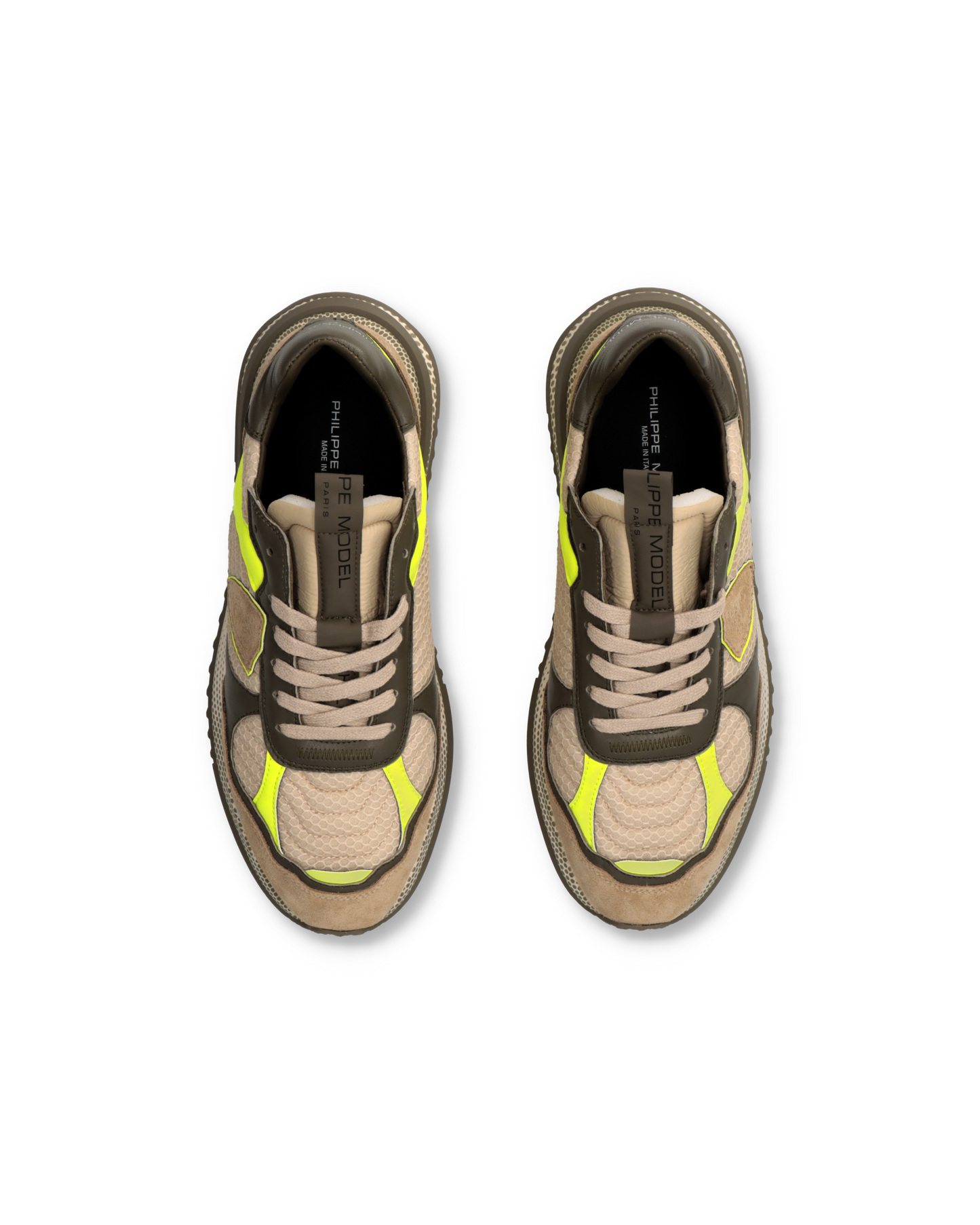 Baskets Olympique Running Homme, Militaire et Jaune