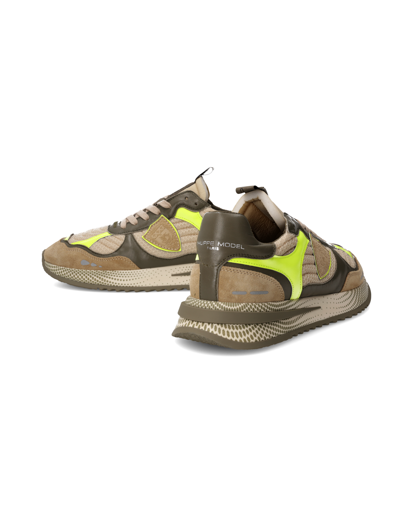 Baskets Olympique Running Homme, Militaire et Jaune