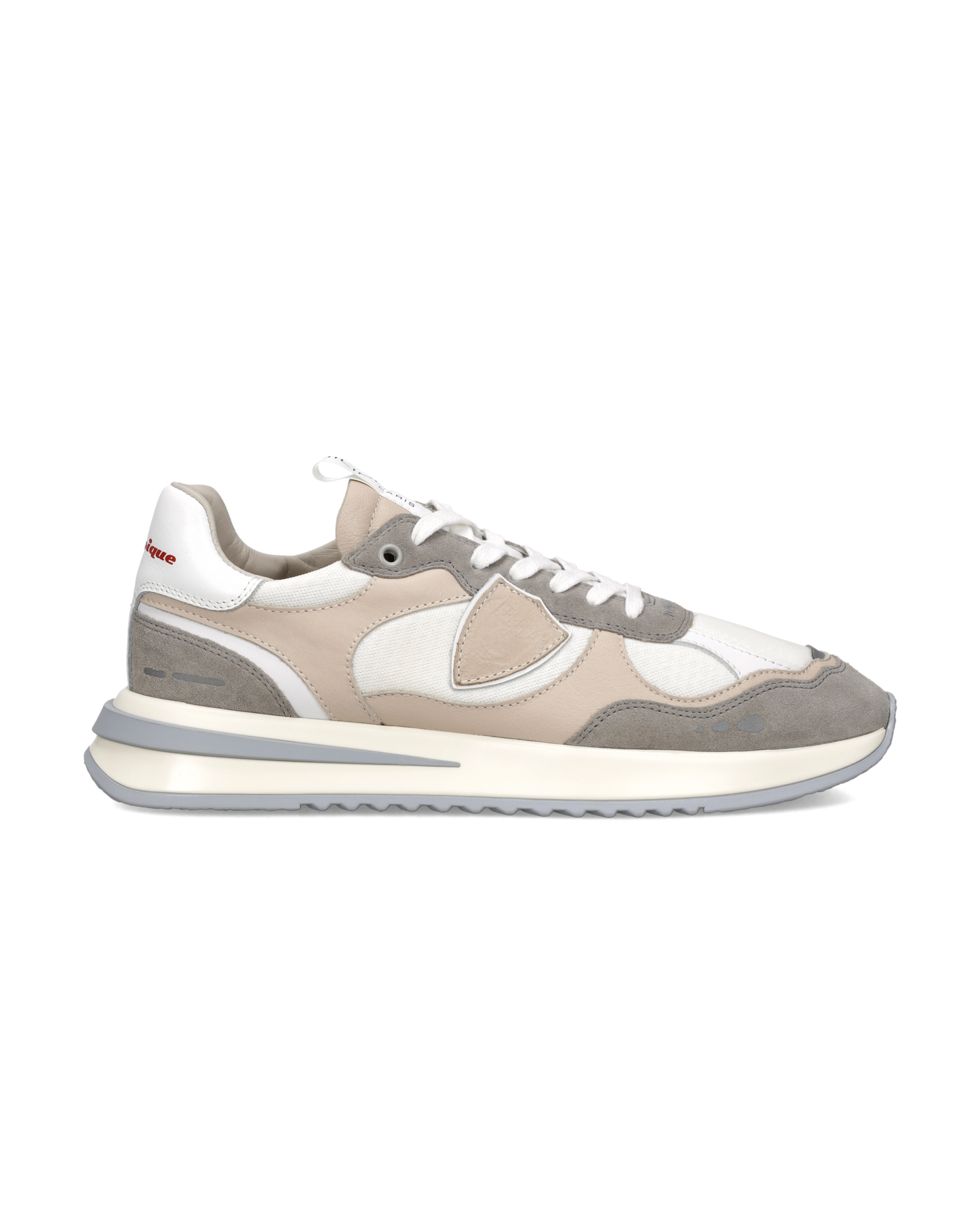 Sneaker Olympique Men, White Grey Beige