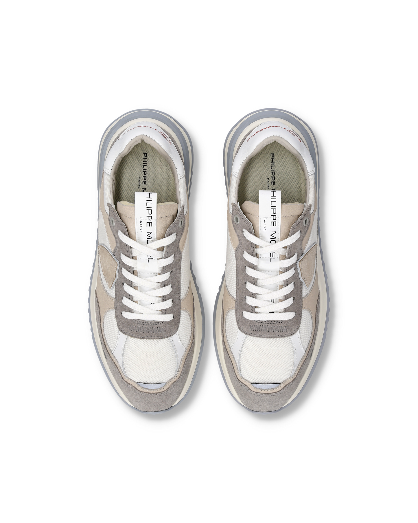 Sneaker Olympique Men, White Grey Beige